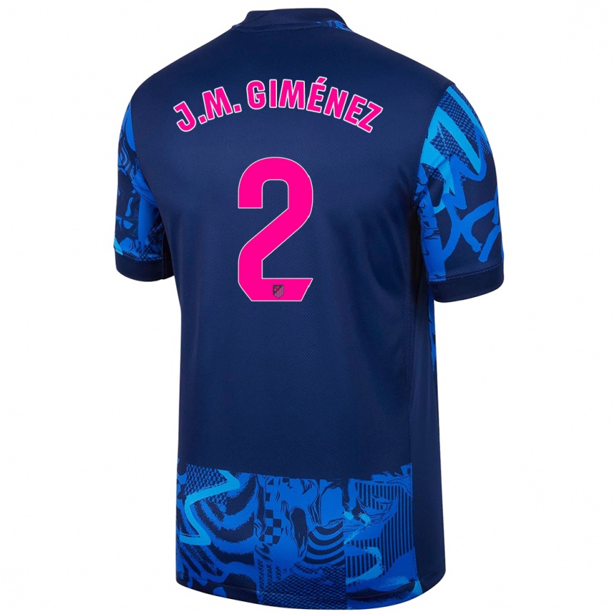 Niño Fútbol Camiseta Jose Maria Gimenez #2 Azul Real Equipación Tercera 2024/25 Argentina