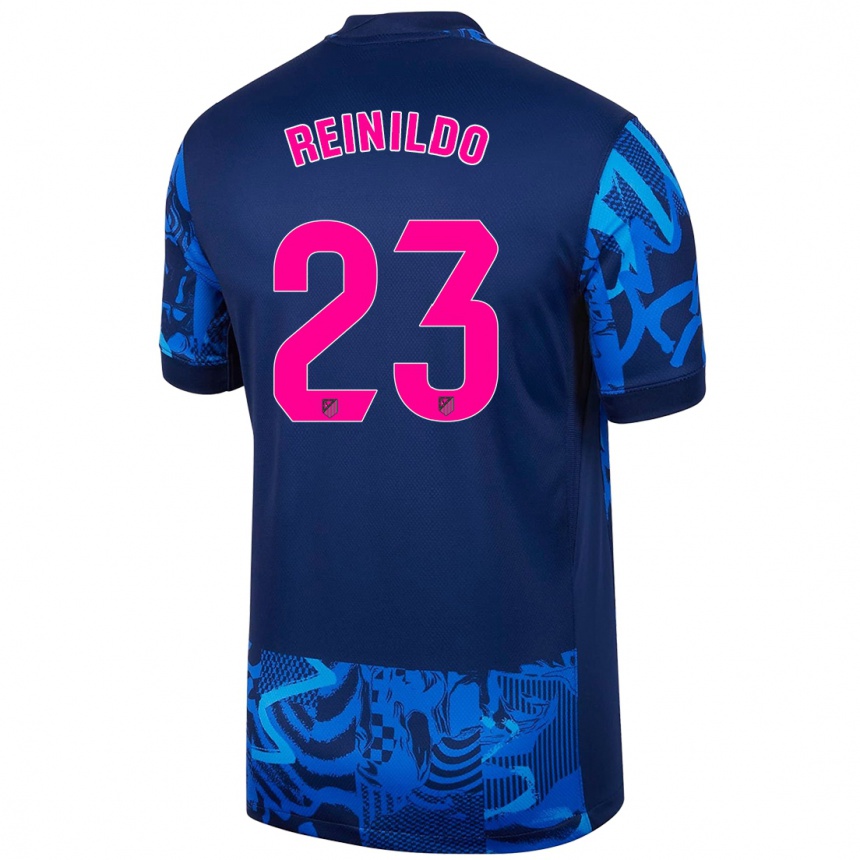 Niño Fútbol Camiseta Reinildo Mandava #23 Azul Real Equipación Tercera 2024/25 Argentina