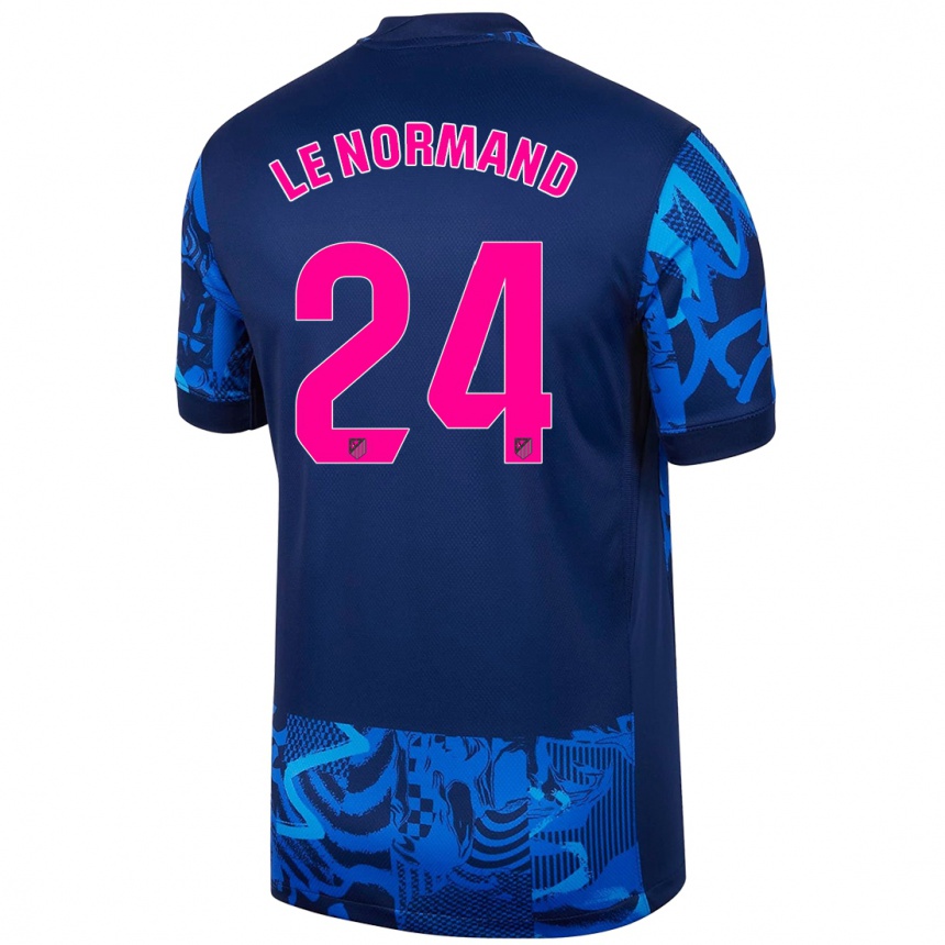 Niño Fútbol Camiseta Robin Le Normand #24 Azul Real Equipación Tercera 2024/25 Argentina