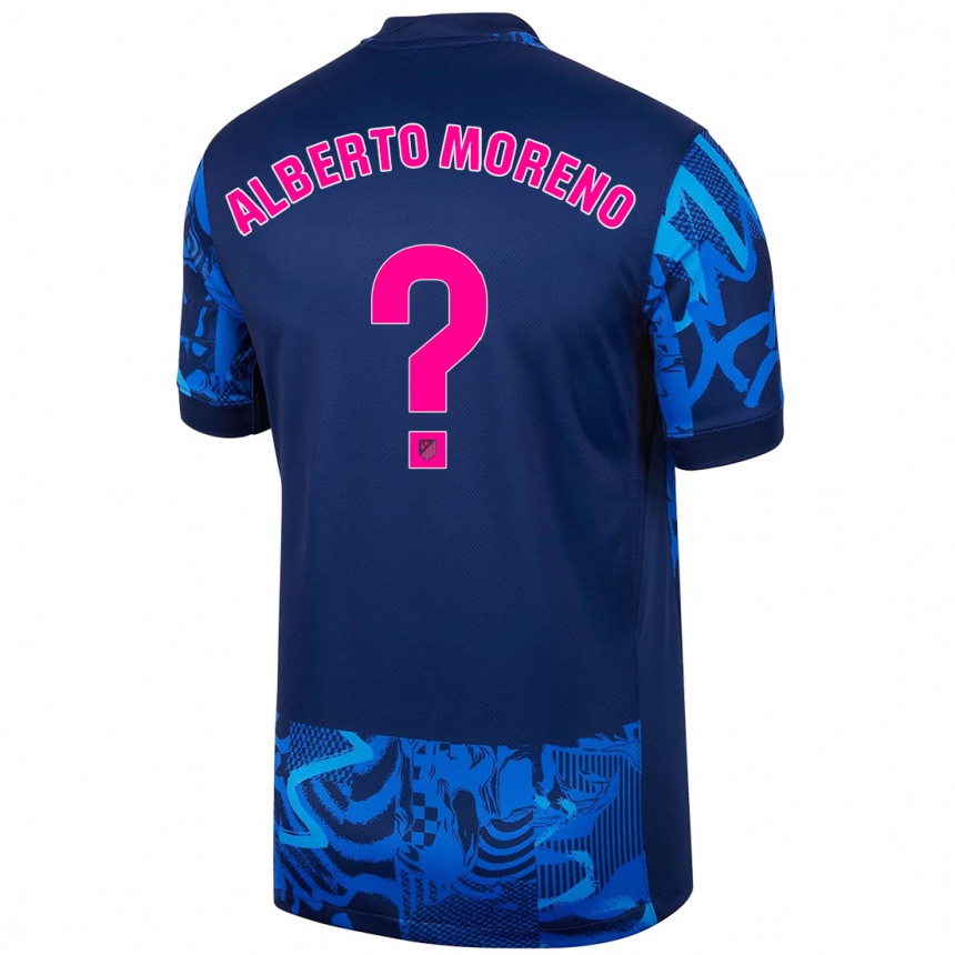 Niño Fútbol Camiseta Alberto Moreno #0 Azul Real Equipación Tercera 2024/25 Argentina