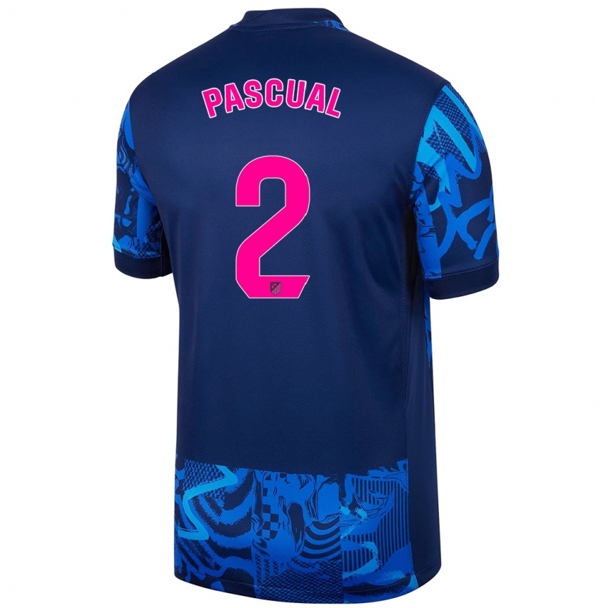 Niño Fútbol Camiseta Martín Pascual #2 Azul Real Equipación Tercera 2024/25 Argentina