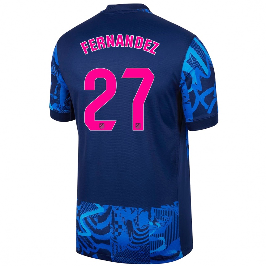 Niño Fútbol Camiseta Alexia Fernández #27 Azul Real Equipación Tercera 2024/25 Argentina