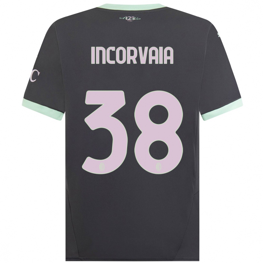 Niño Fútbol Camiseta Giovanni Incorvaia #38 Gris Equipación Tercera 2024/25 Argentina