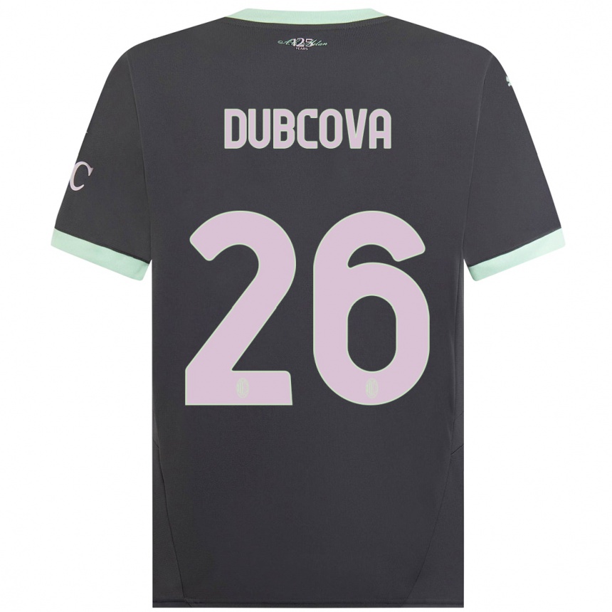 Niño Fútbol Camiseta Michaela Dubcova #26 Gris Equipación Tercera 2024/25 Argentina