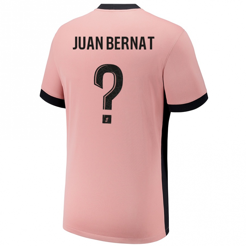 Niño Fútbol Camiseta Juan Bernat #0 Rosa Óxido Equipación Tercera 2024/25 Argentina