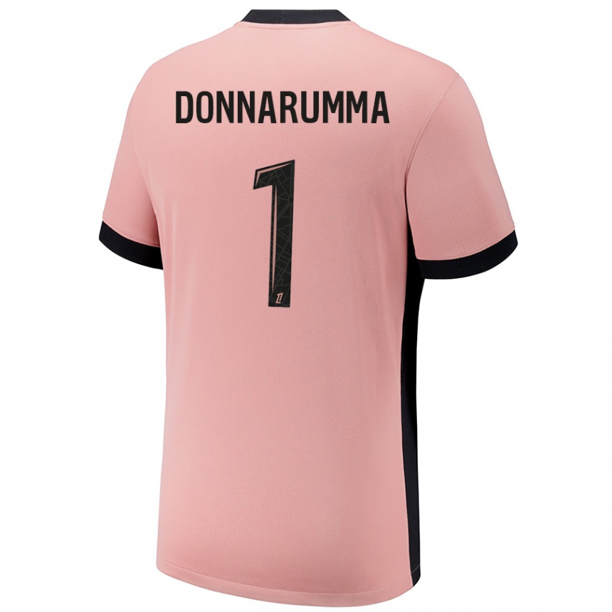 Niño Fútbol Camiseta Gianluigi Donnarumma #1 Rosa Óxido Equipación Tercera 2024/25 Argentina