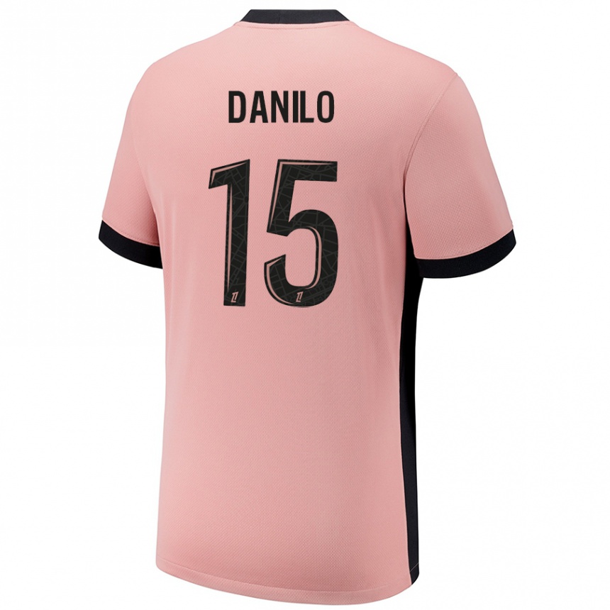 Niño Fútbol Camiseta Danilo Pereira #15 Rosa Óxido Equipación Tercera 2024/25 Argentina