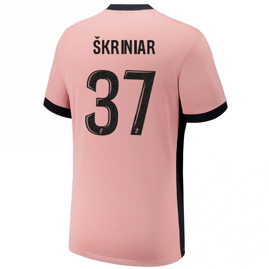 Niño Fútbol Camiseta Milan Skriniar #37 Rosa Óxido Equipación Tercera 2024/25 Argentina