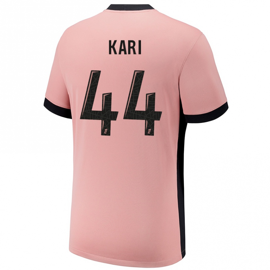 Niño Fútbol Camiseta Ayman Kari #44 Rosa Óxido Equipación Tercera 2024/25 Argentina