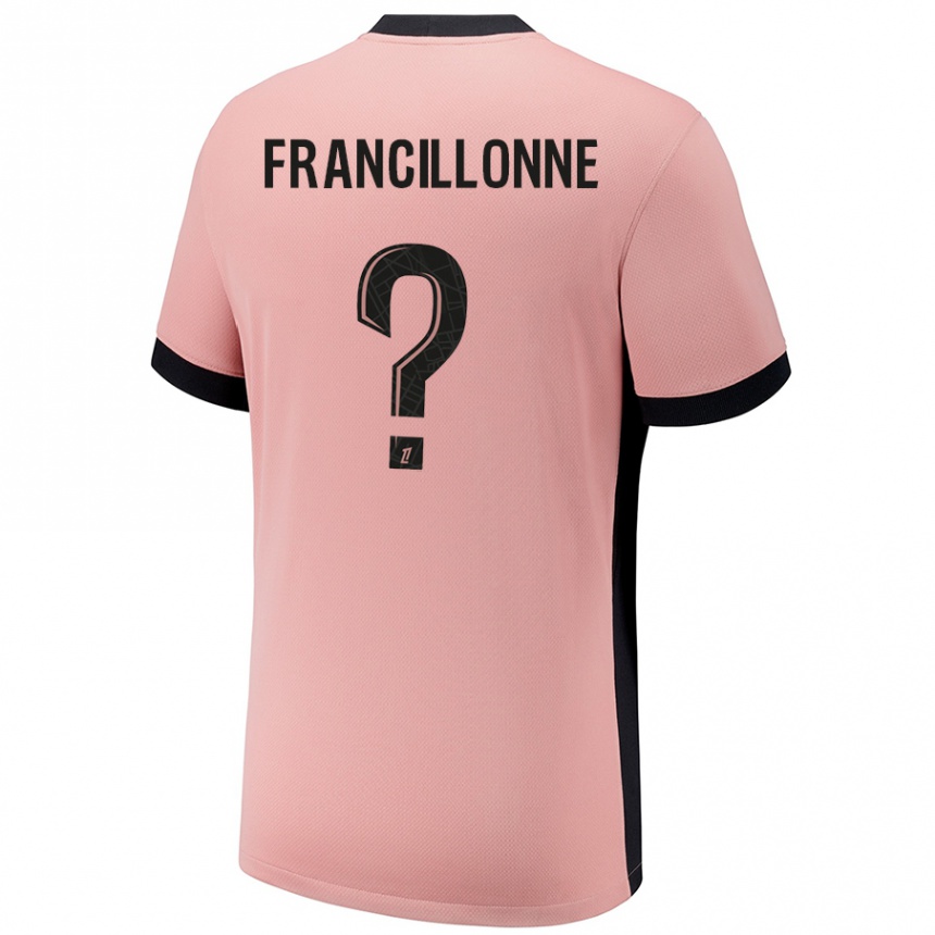 Niño Fútbol Camiseta Bryan Francillonne #0 Rosa Óxido Equipación Tercera 2024/25 Argentina