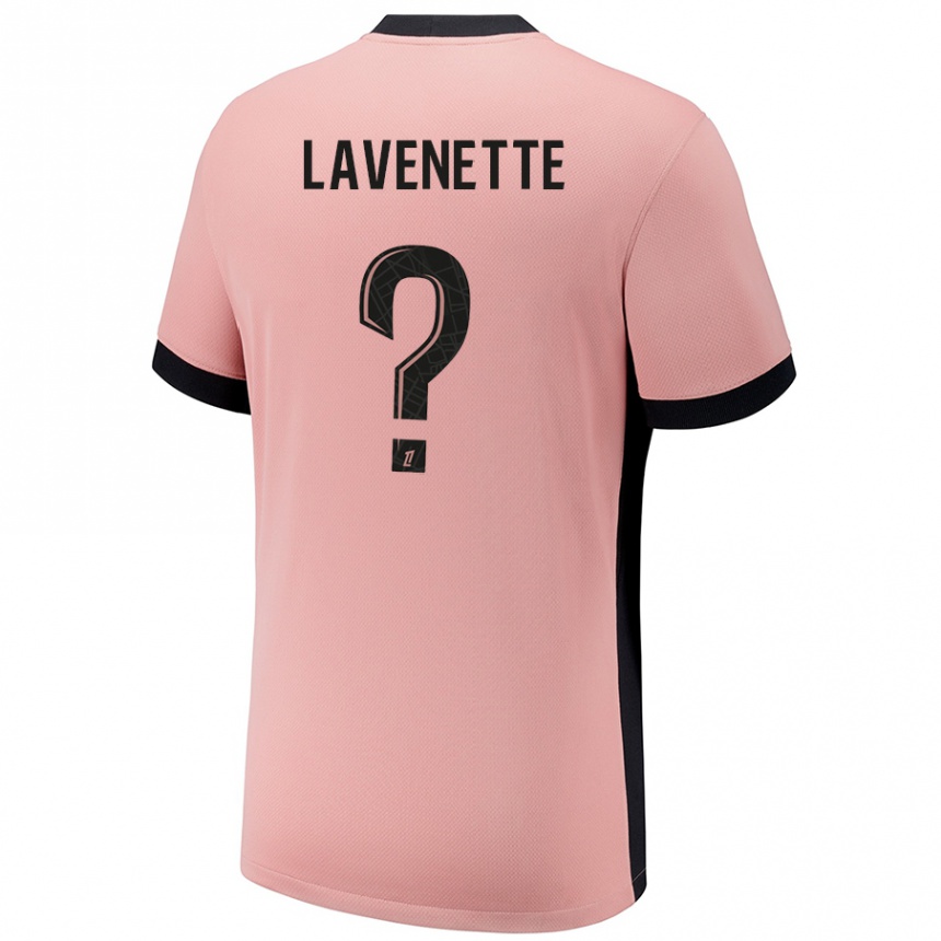 Niño Fútbol Camiseta Mathias Lavenette #0 Rosa Óxido Equipación Tercera 2024/25 Argentina