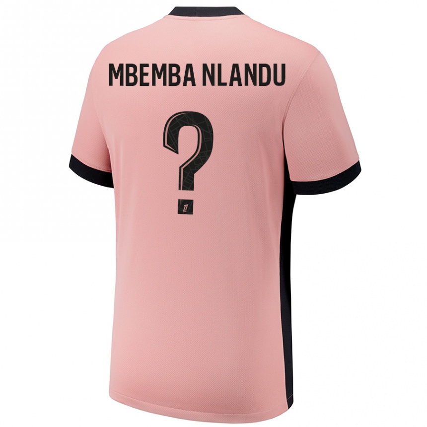 Niño Fútbol Camiseta Emmanuel Mbemba Nlandu #0 Rosa Óxido Equipación Tercera 2024/25 Argentina