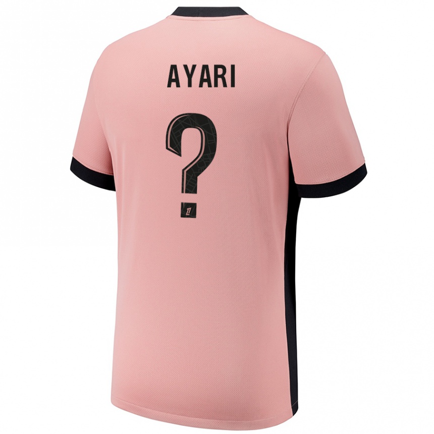 Niño Fútbol Camiseta Adam Ayari #0 Rosa Óxido Equipación Tercera 2024/25 Argentina