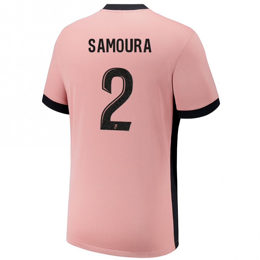 Niño Fútbol Camiseta Thiniba Samoura #2 Rosa Óxido Equipación Tercera 2024/25 Argentina