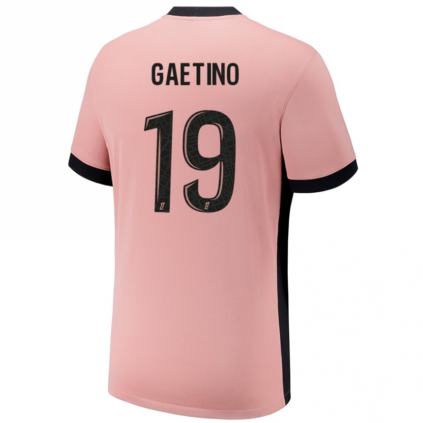 Niño Fútbol Camiseta Eva Gaetino #19 Rosa Óxido Equipación Tercera 2024/25 Argentina