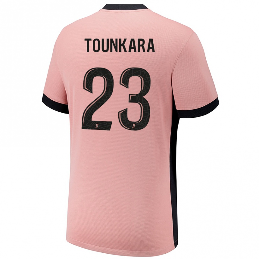 Niño Fútbol Camiseta Aïssatou Tounkara #23 Rosa Óxido Equipación Tercera 2024/25 Argentina