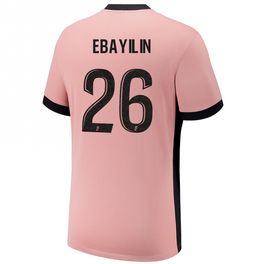 Niño Fútbol Camiseta Anaïs Ebayilin #26 Rosa Óxido Equipación Tercera 2024/25 Argentina