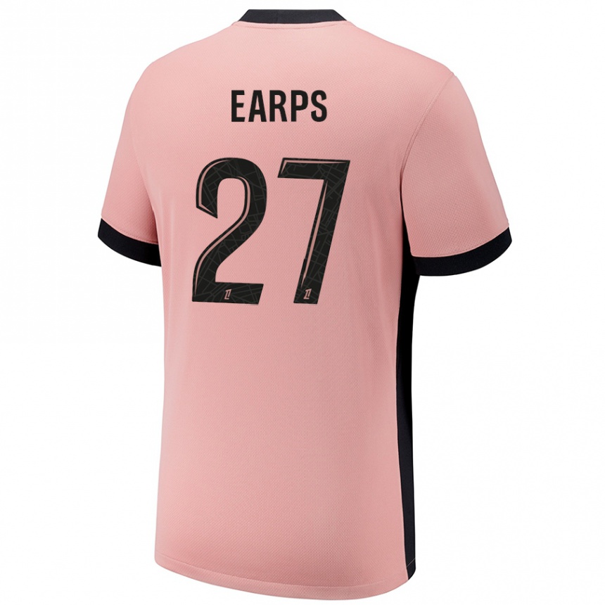 Niño Fútbol Camiseta Mary Earps #27 Rosa Óxido Equipación Tercera 2024/25 Argentina