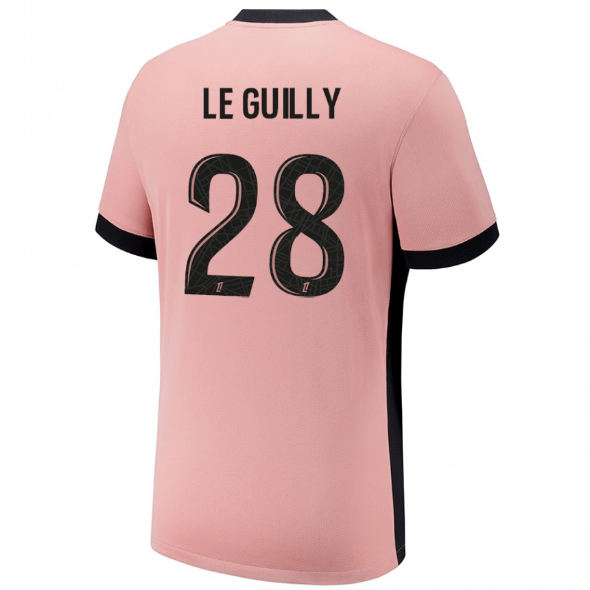 Niño Fútbol Camiseta Jade Le Guilly #28 Rosa Óxido Equipación Tercera 2024/25 Argentina