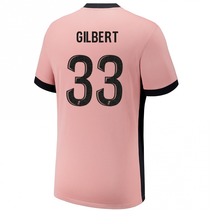 Niño Fútbol Camiseta Tara Elimbi Gilbert #33 Rosa Óxido Equipación Tercera 2024/25 Argentina