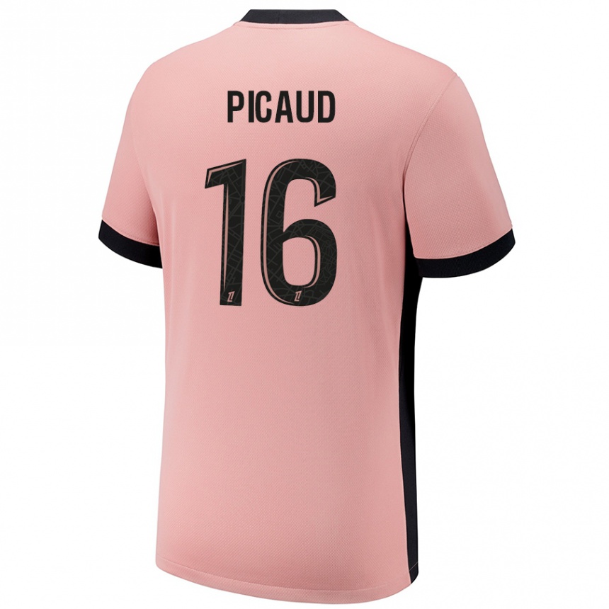 Niño Fútbol Camiseta Constance Picaud #16 Rosa Óxido Equipación Tercera 2024/25 Argentina