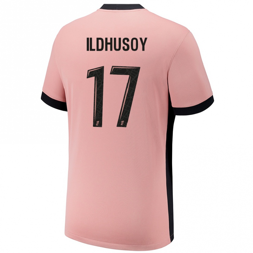 Niño Fútbol Camiseta Celin Bizet Ildhusoy #17 Rosa Óxido Equipación Tercera 2024/25 Argentina