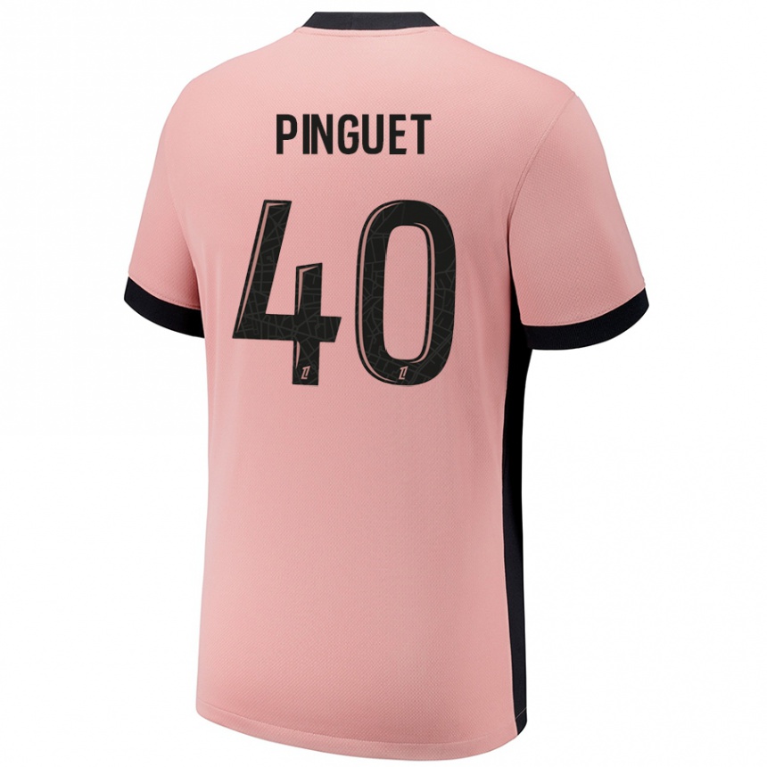 Niño Fútbol Camiseta Alice Pinguet #40 Rosa Óxido Equipación Tercera 2024/25 Argentina