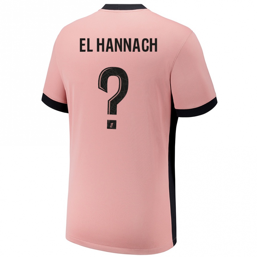 Niño Fútbol Camiseta Younes El Hannach #0 Rosa Óxido Equipación Tercera 2024/25 Argentina