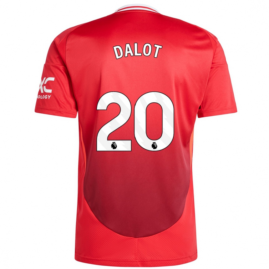 Hombre Fútbol Camiseta Diogo Dalot #20 Rojo Brillante 1ª Equipación 2024/25 Argentina