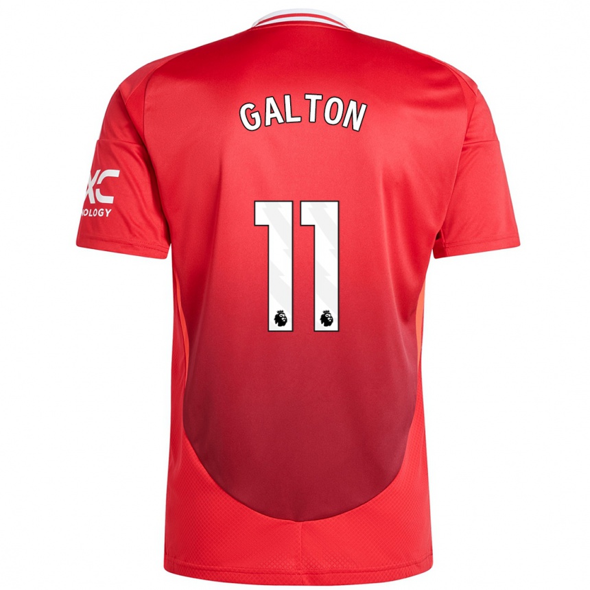 Hombre Fútbol Camiseta Leah Galton #11 Rojo Brillante 1ª Equipación 2024/25 Argentina