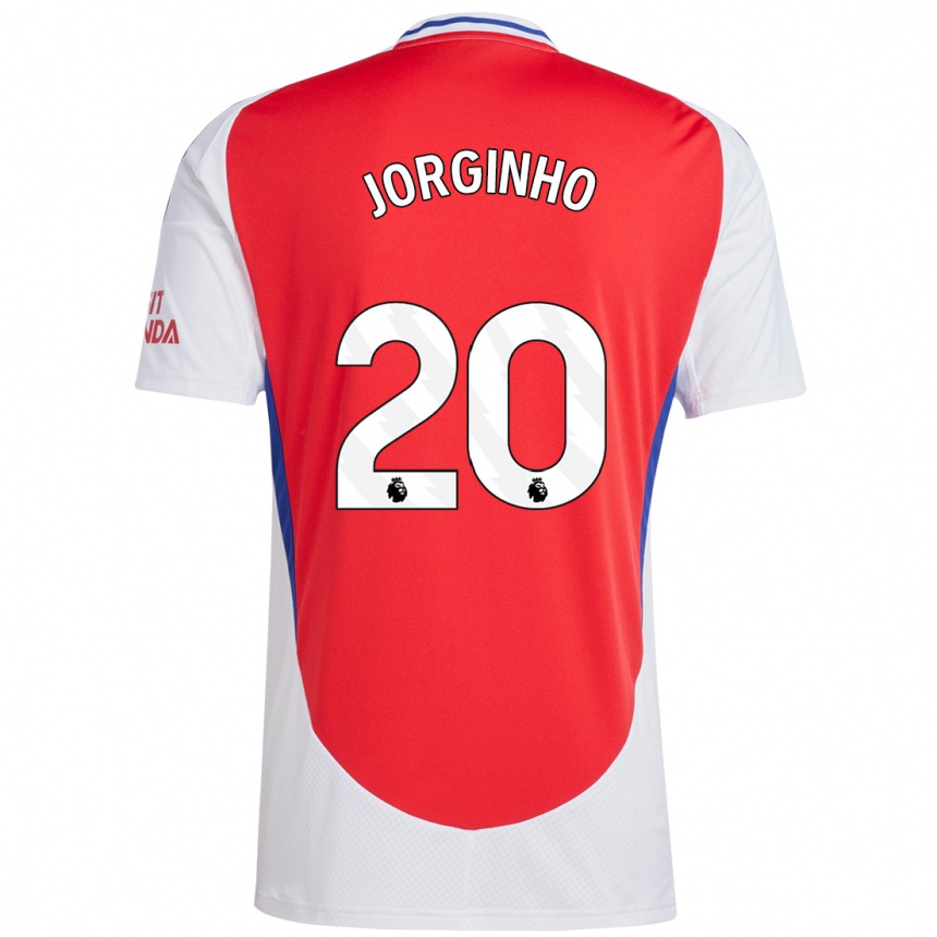 Hombre Fútbol Camiseta Jorginho #20 Rojo Blanco 1ª Equipación 2024/25 Argentina