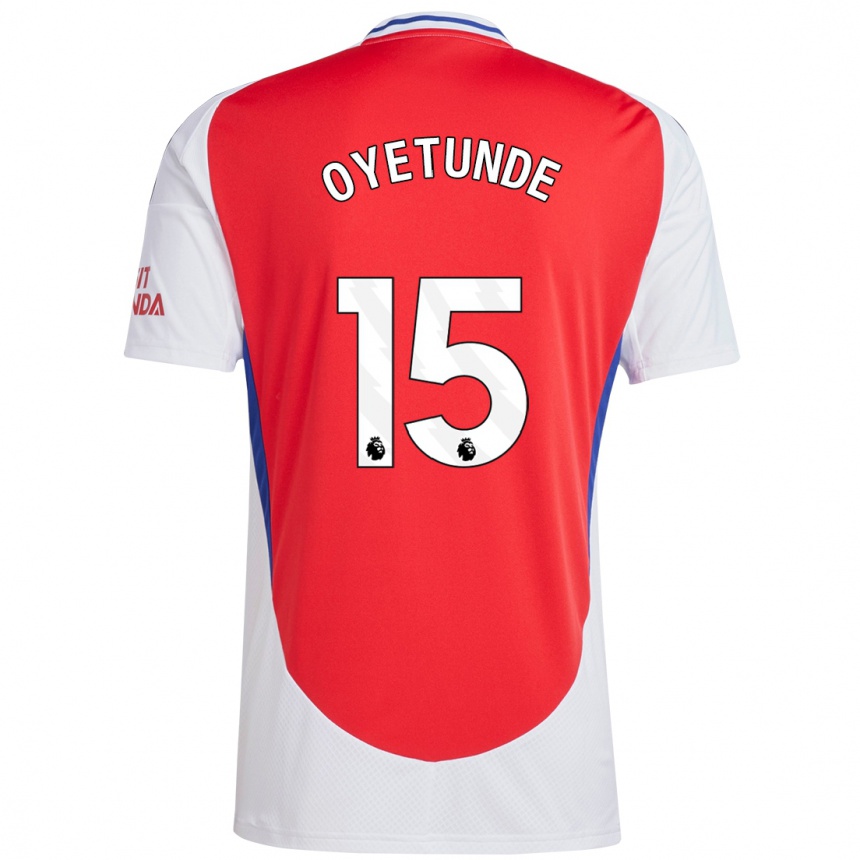 Hombre Fútbol Camiseta Daniel Oyetunde #15 Rojo Blanco 1ª Equipación 2024/25 Argentina