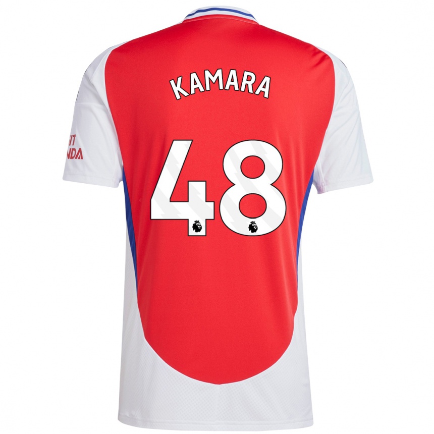 Hombre Fútbol Camiseta Osman Kamara #48 Rojo Blanco 1ª Equipación 2024/25 Argentina