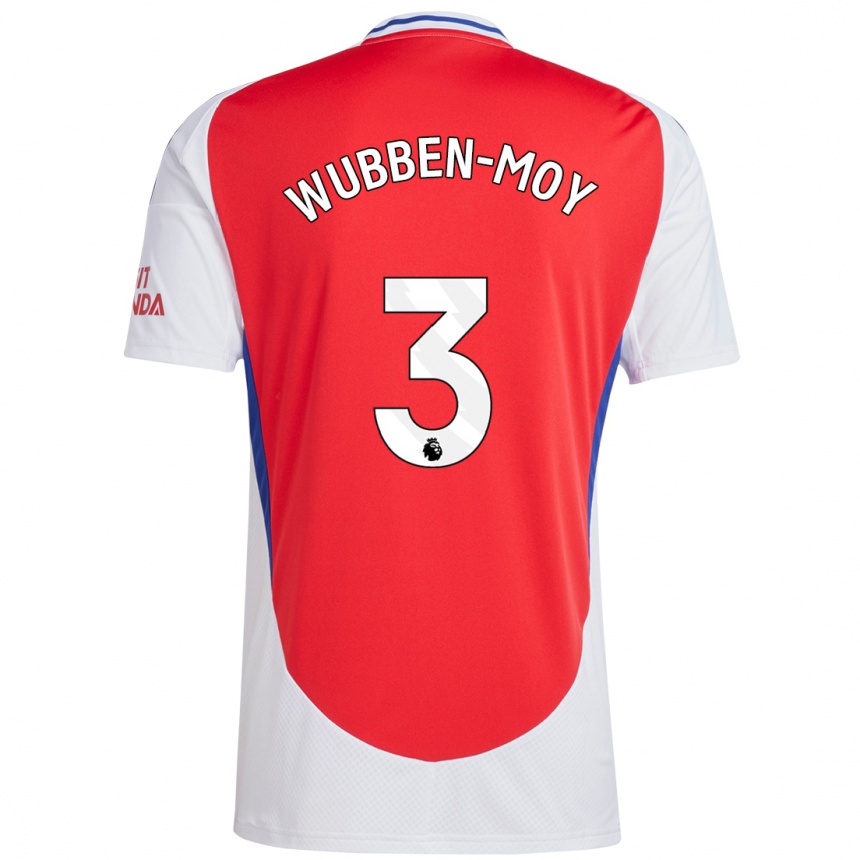 Hombre Fútbol Camiseta Lotte Wubben-Moy #3 Rojo Blanco 1ª Equipación 2024/25 Argentina