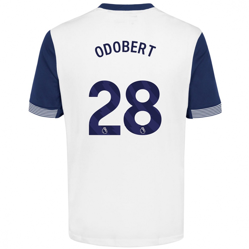 Hombre Fútbol Camiseta Wilson Odobert #28 Blanco Azul 1ª Equipación 2024/25 Argentina