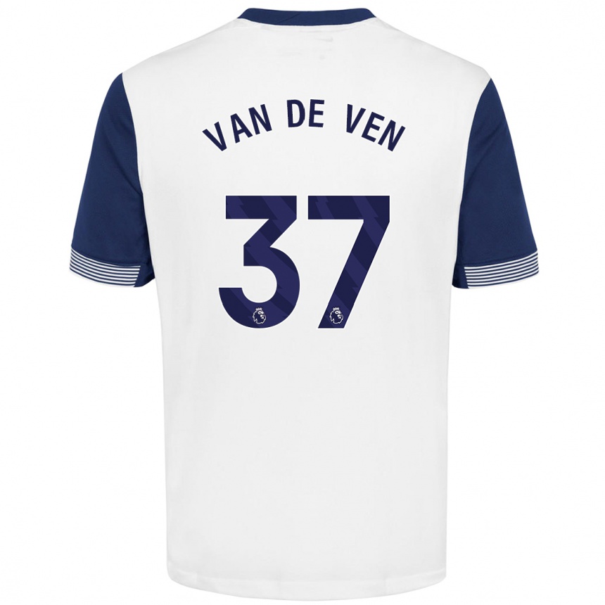 Hombre Fútbol Camiseta Micky Van De Ven #37 Blanco Azul 1ª Equipación 2024/25 Argentina