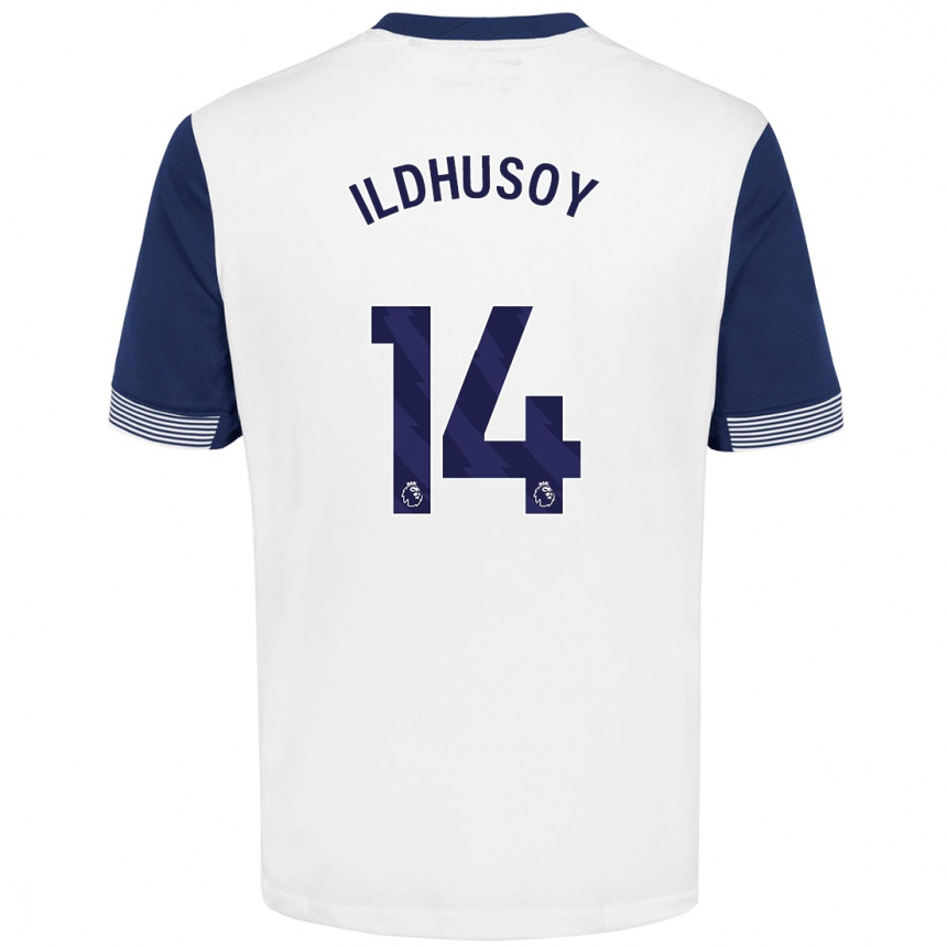 Hombre Fútbol Camiseta Celin Bizet Ildhusøy #14 Blanco Azul 1ª Equipación 2024/25 Argentina