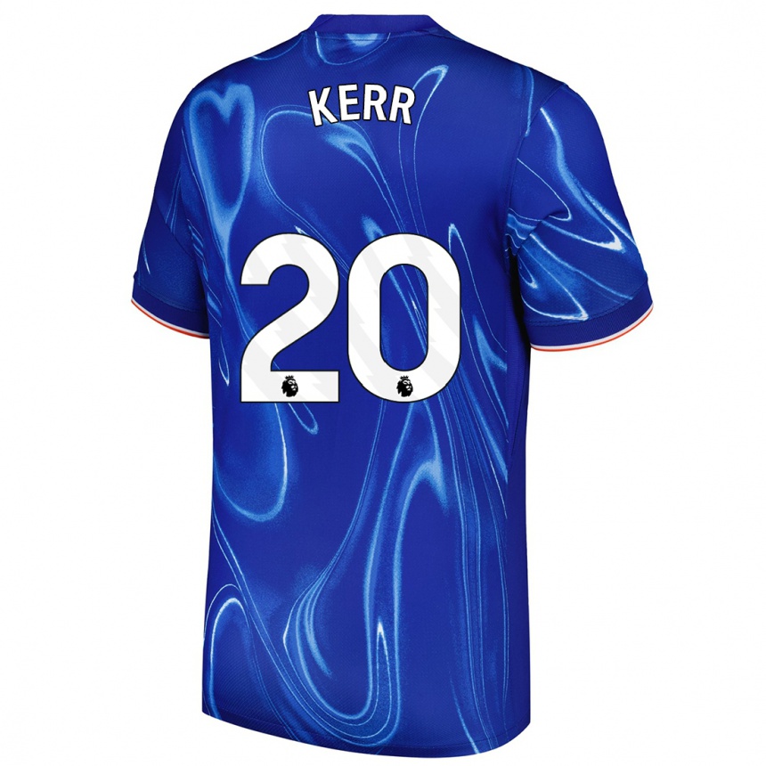 Hombre Fútbol Camiseta Sam Kerr #20 Azul Blanco 1ª Equipación 2024/25 Argentina