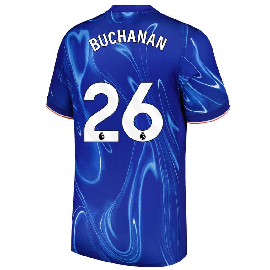 Hombre Fútbol Camiseta Kadeisha Buchanan #26 Azul Blanco 1ª Equipación 2024/25 Argentina