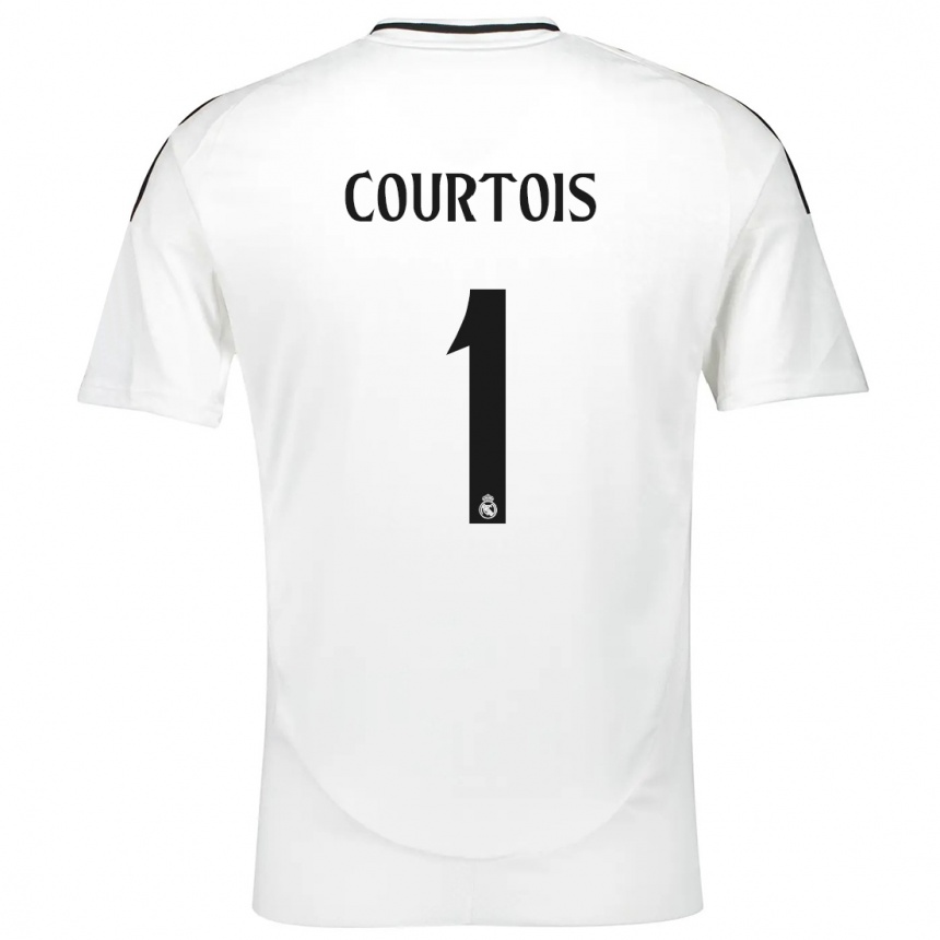 Hombre Fútbol Camiseta Thibaut Courtois #1 Blanco 1ª Equipación 2024/25 Argentina