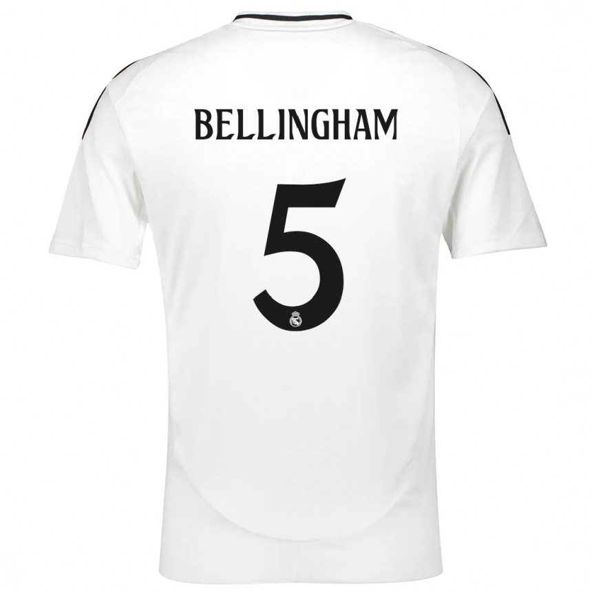 Hombre Fútbol Camiseta Jude Bellingham #5 Blanco 1ª Equipación 2024/25 Argentina