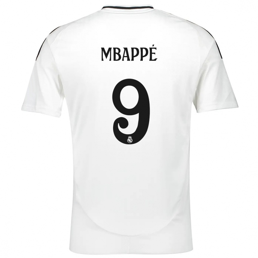 Hombre Fútbol Camiseta Kylian Mbappe #9 Blanco 1ª Equipación 2024/25 Argentina