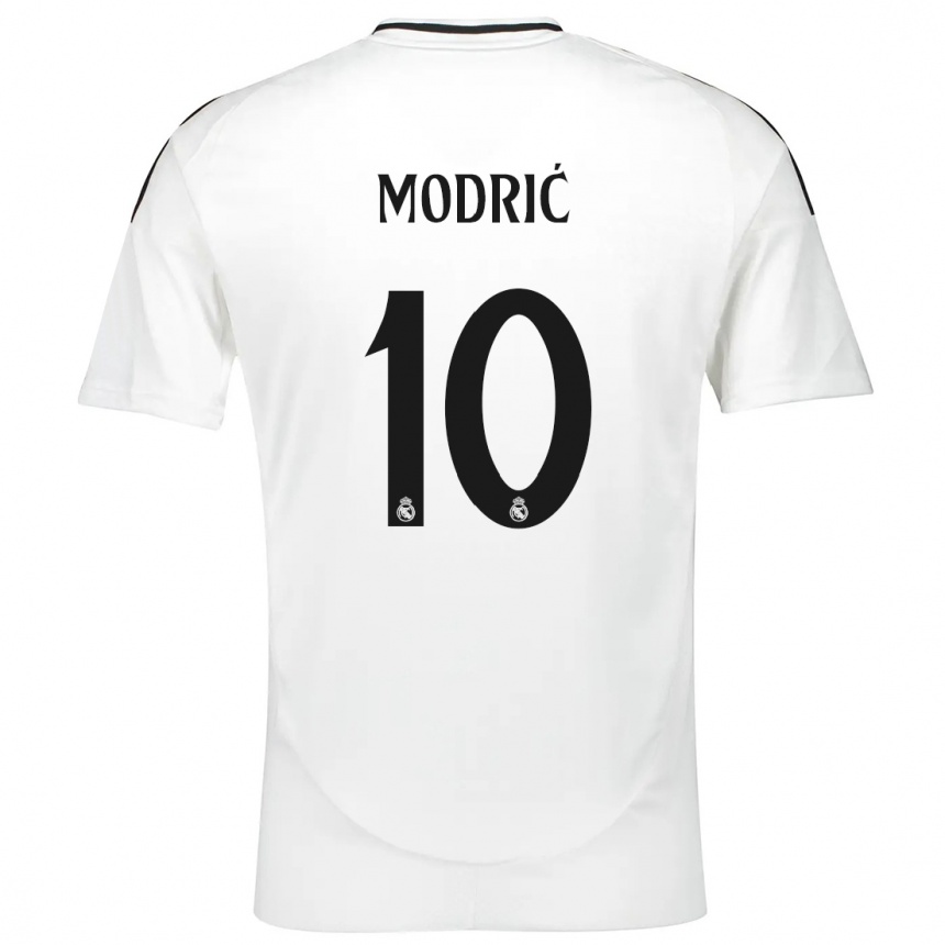 Hombre Fútbol Camiseta Luka Modric #10 Blanco 1ª Equipación 2024/25 Argentina