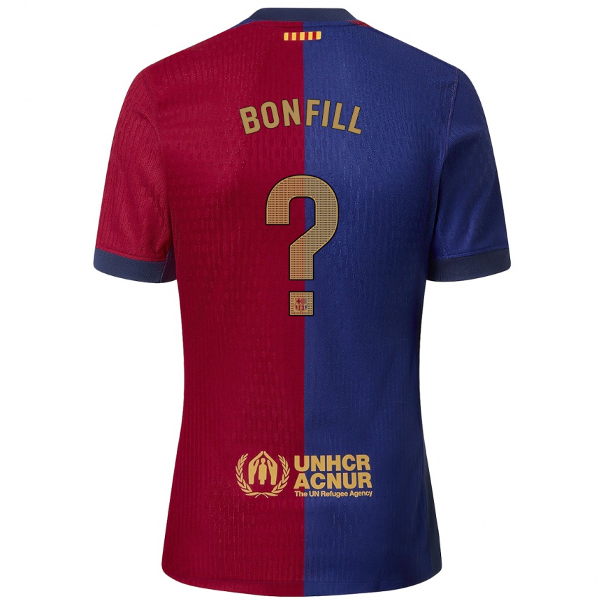 Hombre Fútbol Camiseta Max Bonfill #0 Azul Rojo 1ª Equipación 2024/25 Argentina