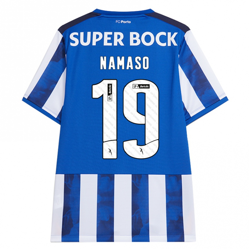 Hombre Fútbol Camiseta Danny Namaso #19 Azul Blanco 1ª Equipación 2024/25 Argentina