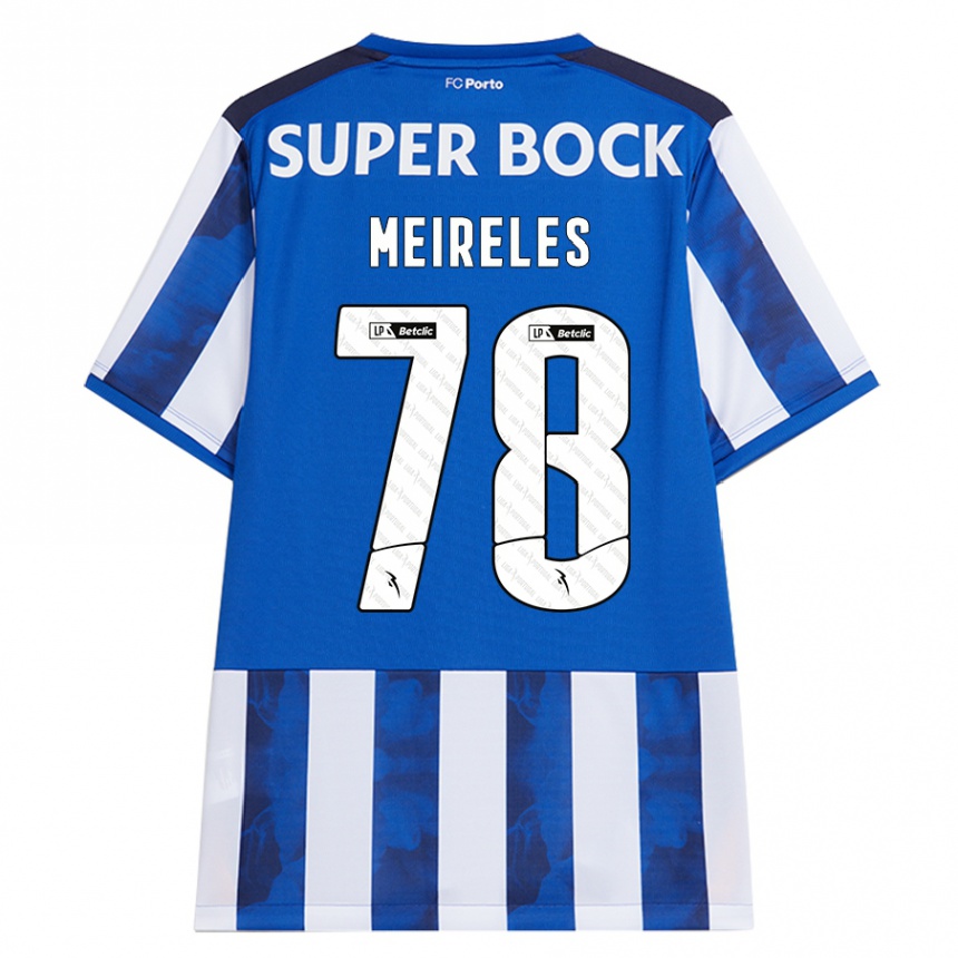 Hombre Fútbol Camiseta Jorge Meireles #78 Azul Blanco 1ª Equipación 2024/25 Argentina