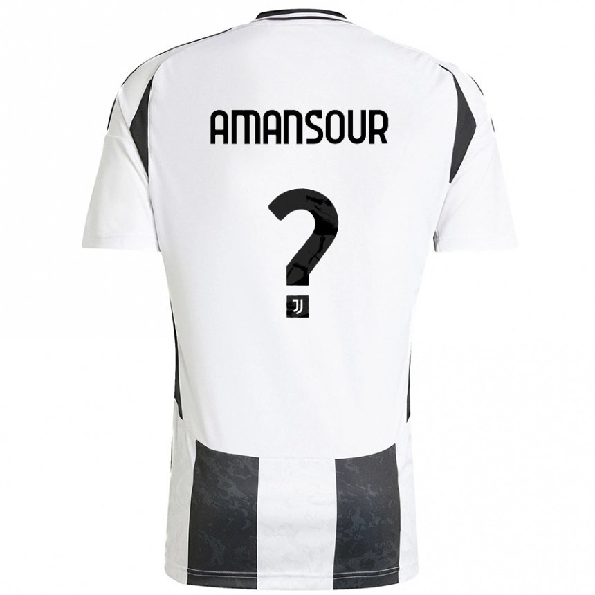 Hombre Fútbol Camiseta Adam Amansour #0 Blanco Negro 1ª Equipación 2024/25 Argentina