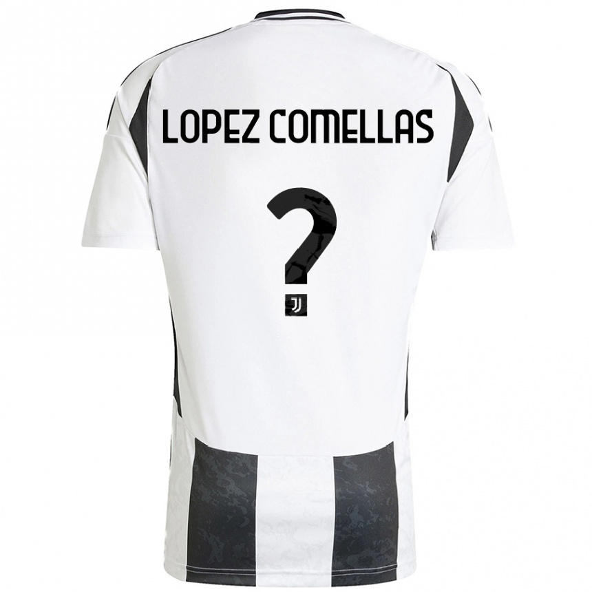 Hombre Fútbol Camiseta Ivan Lopez Comellas #0 Blanco Negro 1ª Equipación 2024/25 Argentina