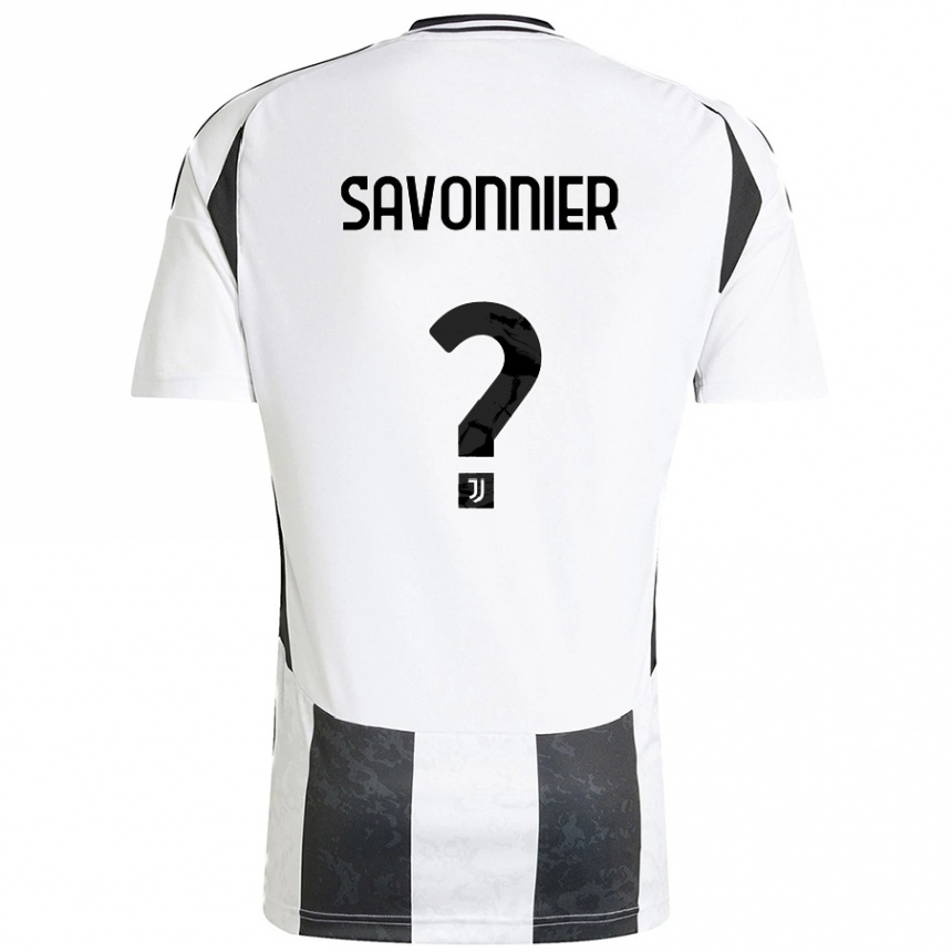 Hombre Fútbol Camiseta Nelson Savonnier #0 Blanco Negro 1ª Equipación 2024/25 Argentina