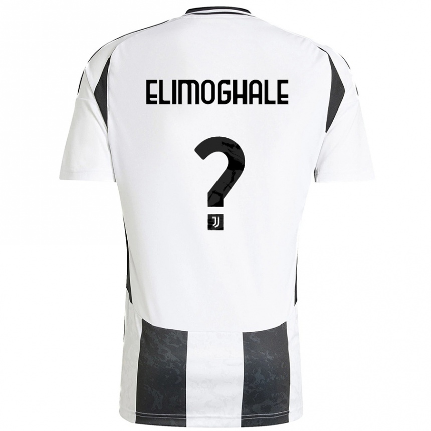 Hombre Fútbol Camiseta Destiny Elimoghale #0 Blanco Negro 1ª Equipación 2024/25 Argentina